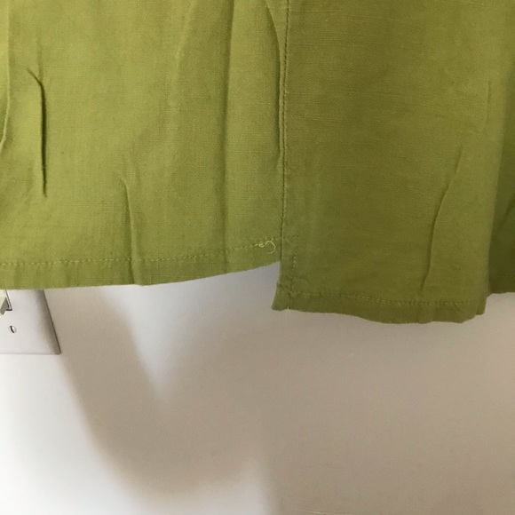 Green 3/4 Sleeve Blouse with Branches - M - Picture 4 of 4